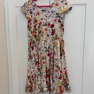 Posh Peanut Multicolor Floral Kids Dress